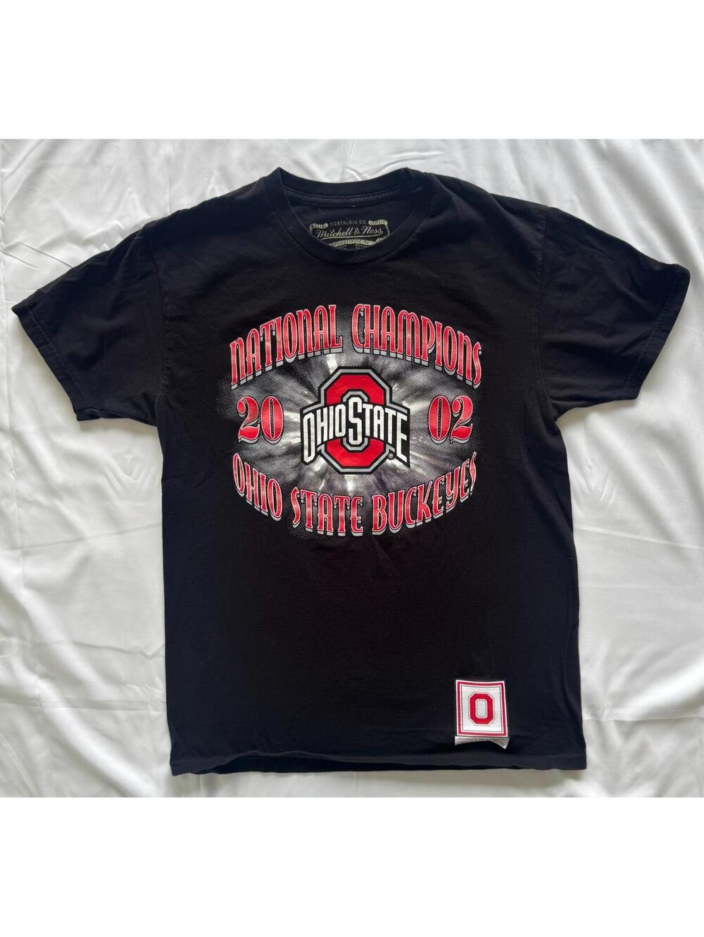 Mitchell And Ness Ohio State Buckeyes 2002 National Champions T Shirt Mens Mediu